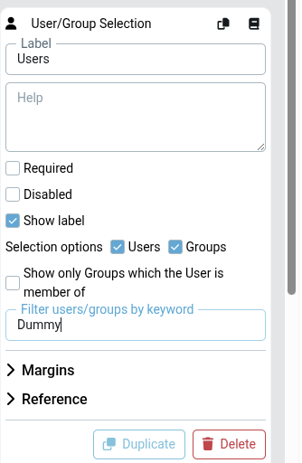 Search for users/groups